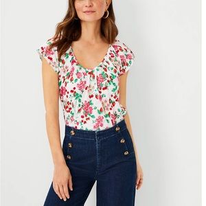 Ann Taylor Strawberry shirt - linen